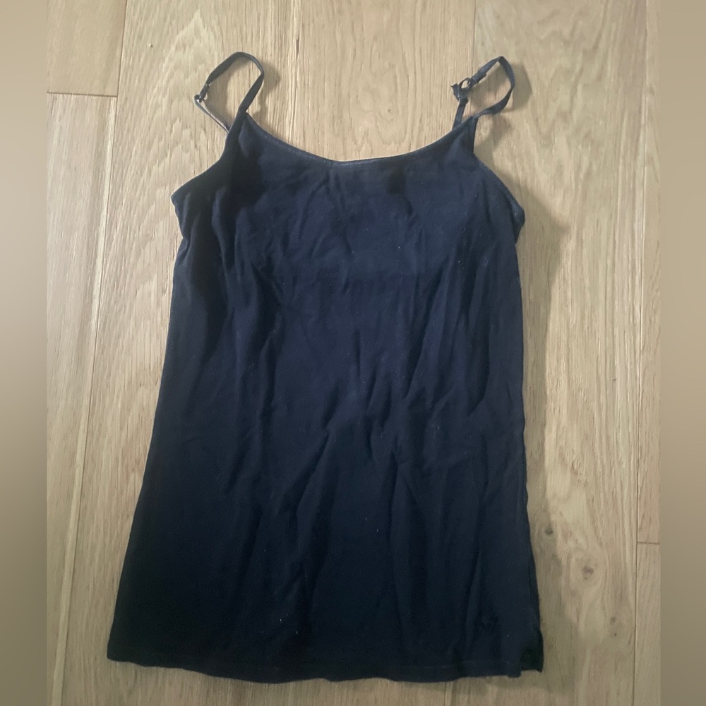 Justice Black Tank top with built in bra